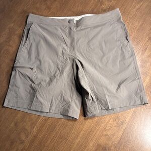L.L.Bean Shorts Womens 16 Grey Comfort Trail Water Resistant NEW